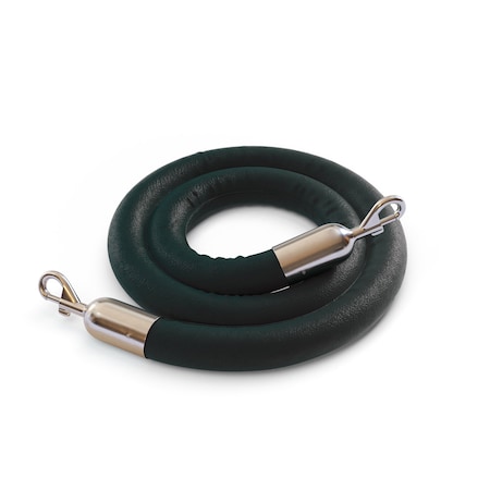 Montour Line Naugahyde Rope Green With Pol.Steel Snap Ends 8ft.Cotton Core PNR150-80-GN-SE-PS